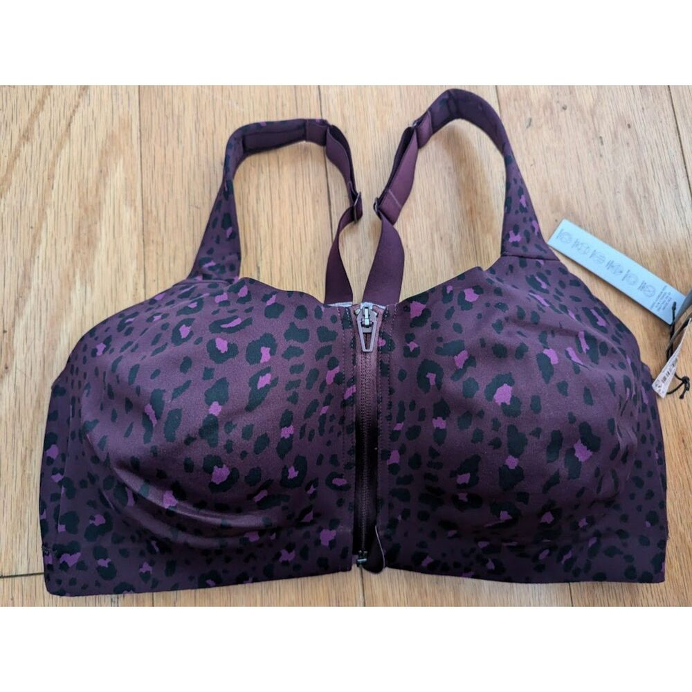 EUC - Victoria's Secret Purple Leopard Sports Bra